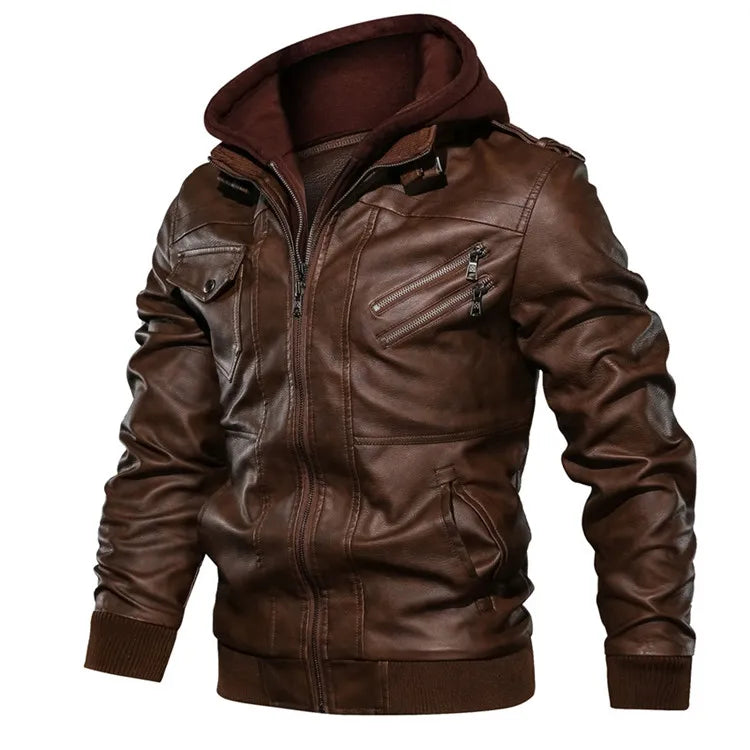 KB Neue männer Leder Jacken Herbst Casual Motorrad PU Jacke Biker Leder Mäntel Marke Kleidung EU Größe SA722