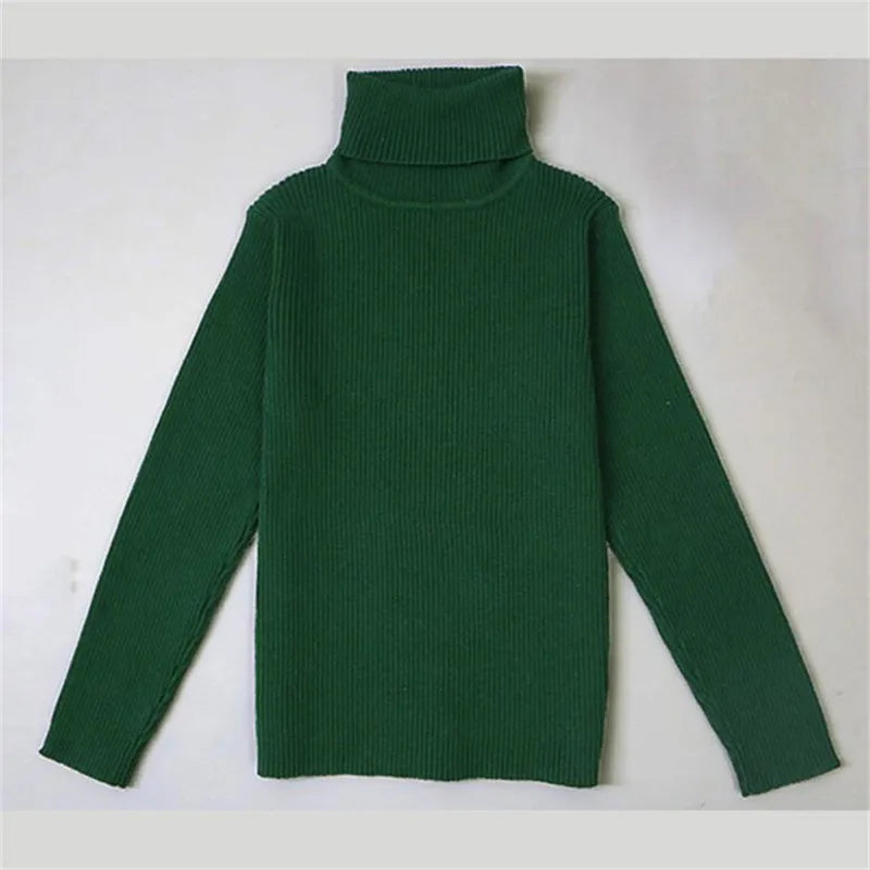 Baby Mädchen Winter Rollkragenpullover Kleidung 2025 Herbst Kinder Jungen Pullover Kinder Strickwaren