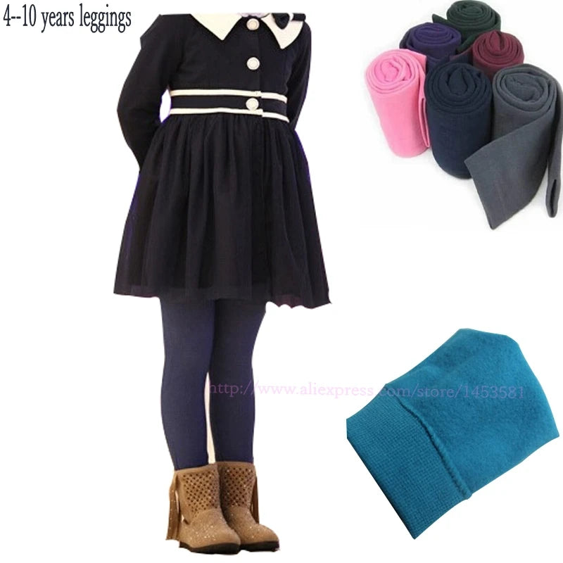 Herbst Winter Mädchen Leggings Plus Samt Warm Zu Halten Candy Farben Kinder Mädchen Hosen 3-9 jahr Kinder Leggings für Mädchen