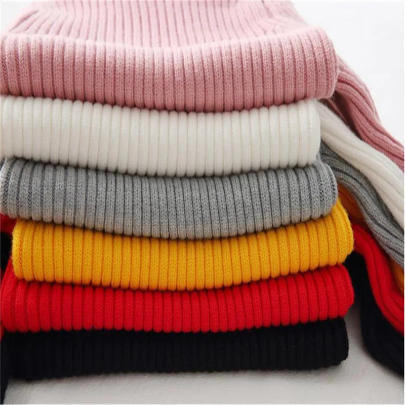 Baby Mädchen Winter Rollkragenpullover Kleidung 2025 Herbst Kinder Jungen Pullover Kinder Strickwaren