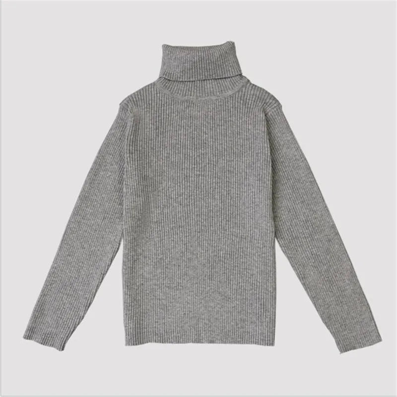 Baby Mädchen Winter Rollkragenpullover Kleidung 2025 Herbst Kinder Jungen Pullover Kinder Strickwaren