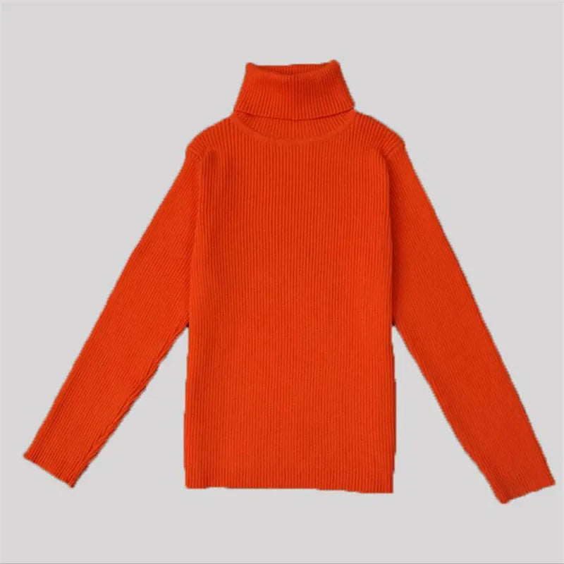 Baby Mädchen Winter Rollkragenpullover Kleidung 2025 Herbst Kinder Jungen Pullover Kinder Strickwaren