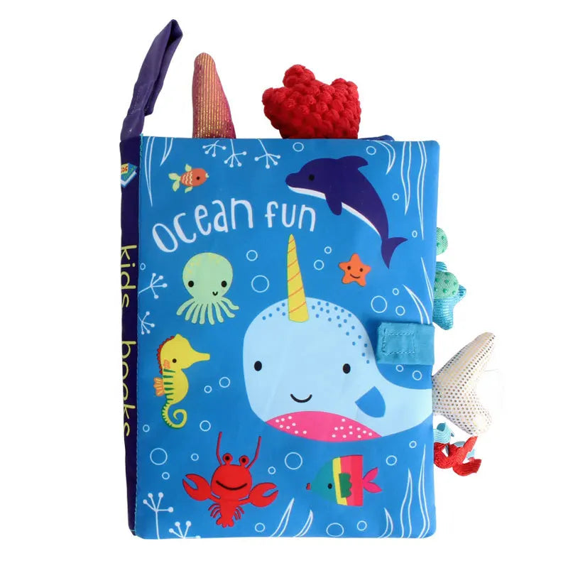 0-36M Baby Frühes Lernen Spielzeug Schwanz Tuch Buch eltern-kind-Interaktive Sound Papier Puzzle Tuch Buch rassel