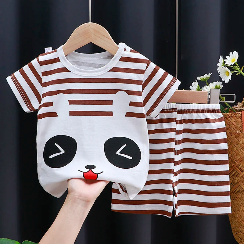 Kinder Kleidung Set Baby Jungen/Mädchen T-Shirt + Shorts Sommer Kleidung Baumwolle Cartoon Casual Jungen Trainingsanzug Kinder Baby Kleidung set