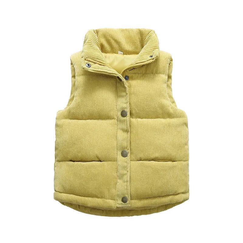 Herbst Mädchen warme Weste Winter Jungen verdicken Weste Kinder Oberbekleidung Baby Weste Kinder Teenager Baumwolle Jacken Weste für 3-10 Jahre