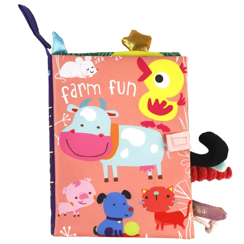 0-36M Baby Frühes Lernen Spielzeug Schwanz Tuch Buch eltern-kind-Interaktive Sound Papier Puzzle Tuch Buch rassel