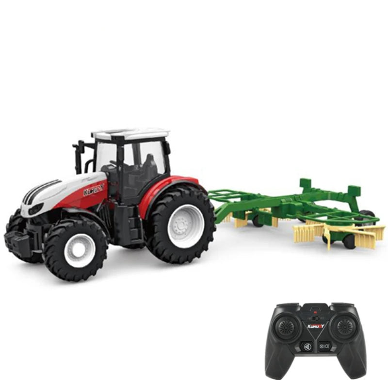 1/24 2,4G RC Bauer Auto Spielzeug Set für Kinder Fernbedienung Traktor Anhänger mit Lichtern Elektrische Bauernhof Fahrzeug Lkw kinder Geschenke
