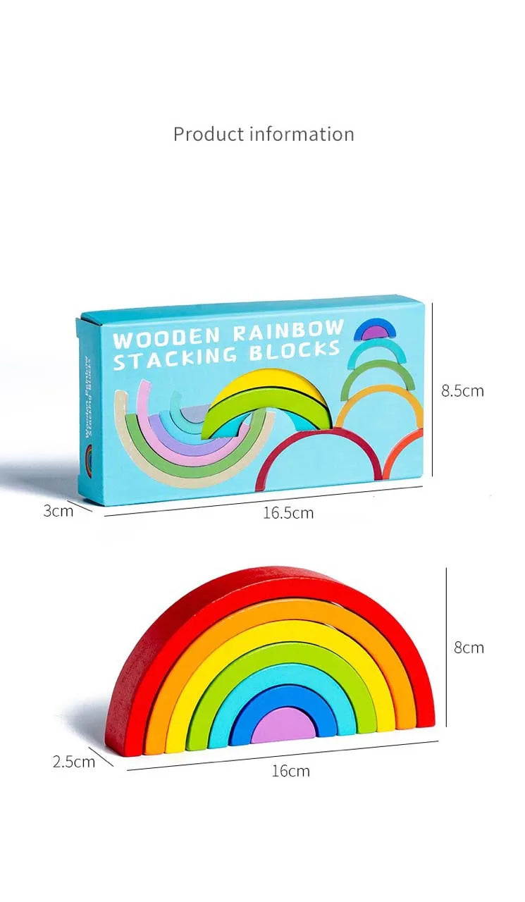 Regenbogen-Holzbausteine