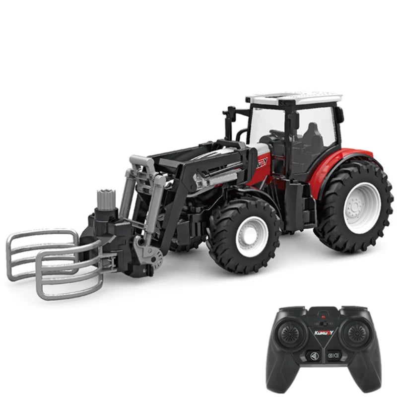 1/24 2,4G RC Bauer Auto Spielzeug Set für Kinder Fernbedienung Traktor Anhänger mit Lichtern Elektrische Bauernhof Fahrzeug Lkw kinder Geschenke