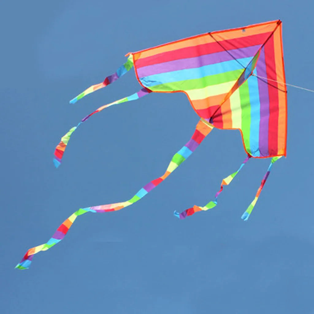 Easy fly bunte Regenbogen drachen Outdoor-Spaß Sport Strand Kinder Kinder buitenspeelgoed cometas de viento Outdoor-Spielzeug Drachen