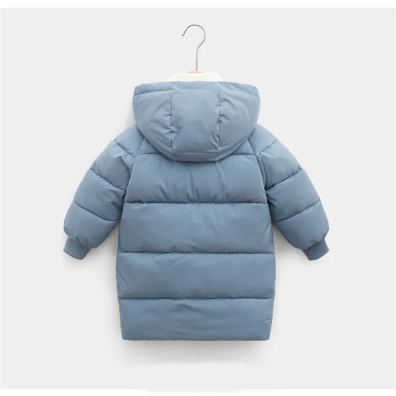 Kinder Daunen Lange Oberbekleidung Winter Herbst Teen Baumwolle Kleidung Jungen Mädchen Baumwolle Gefütterte Parka Mäntel Große Kinder Verdicken Warme jacke