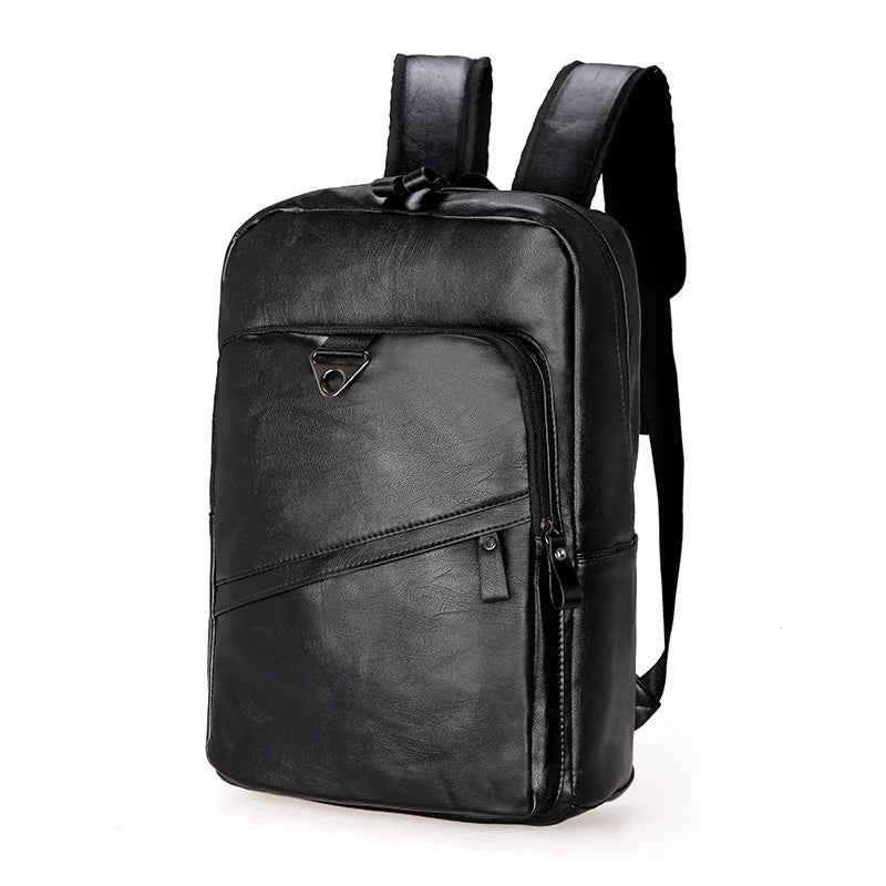 Männer Rucksack PU Leder Rucksack Große Laptop Rucksäcke Männlichen Mochilas Casual Schul Für Jugendliche Jungen Hohe Qualität Rucksack