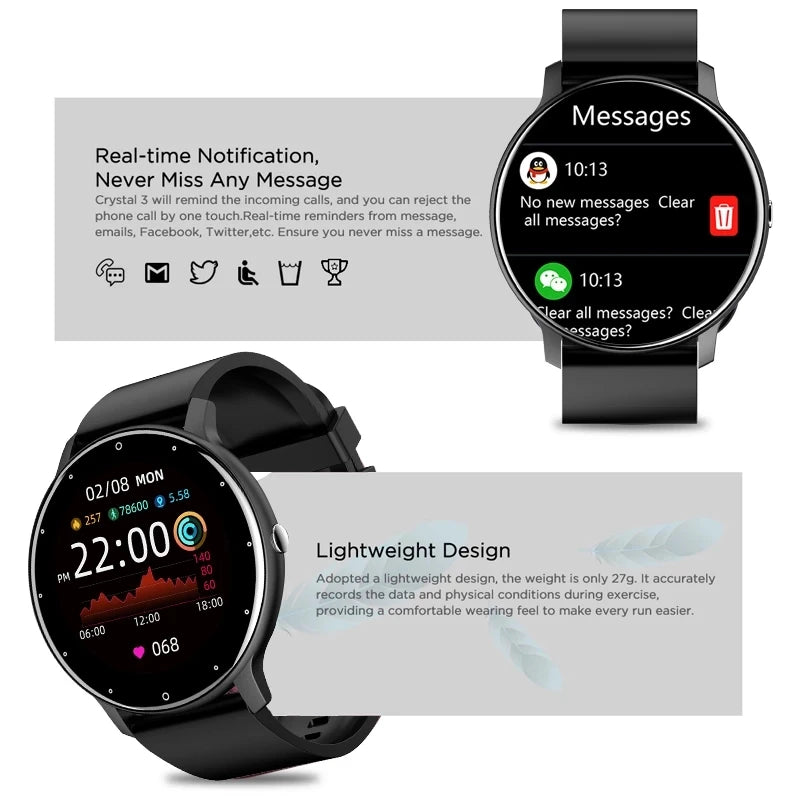 LIGE 2026 Smart Uhr Frauen Männer Damen Geschenk Sport Fitness Männer Uhren Herz Rate Monitor Wasserdichte Smartwatch Für Android IOS