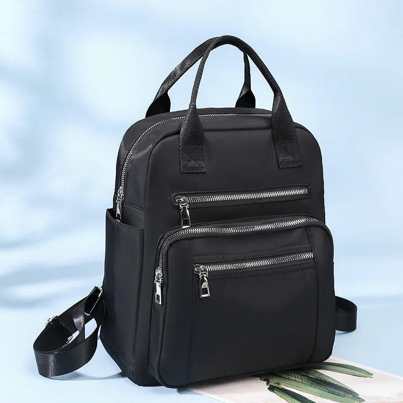 Frauen Rucksack Reise Casual Wasserdichte Oxford Schulter Taschen Weibliche Große Kapazität Handtasche Rucksack Schwarz Geldbörse Schule Pack