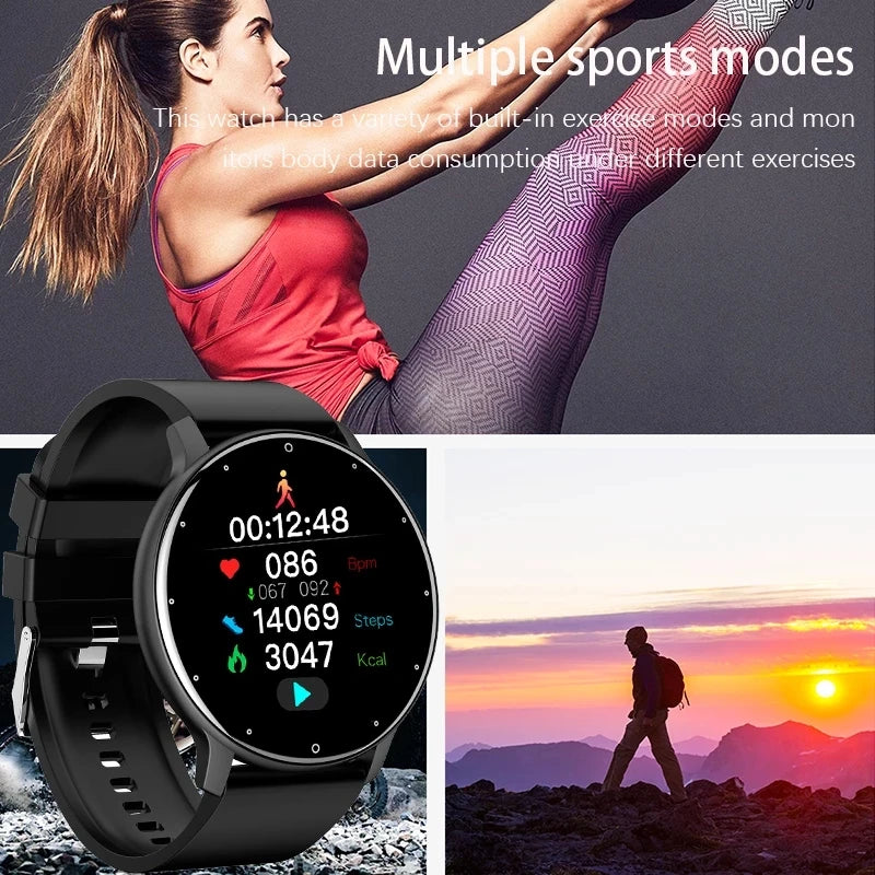 LIGE 2026 Smart Uhr Frauen Männer Damen Geschenk Sport Fitness Männer Uhren Herz Rate Monitor Wasserdichte Smartwatch Für Android IOS