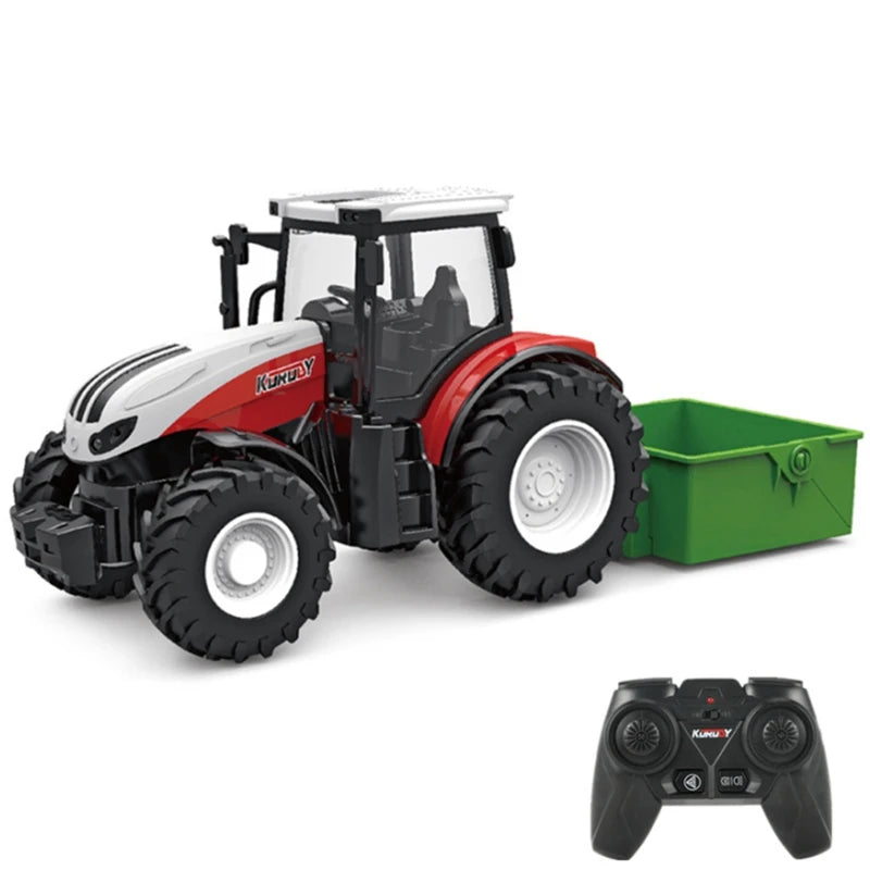 1/24 2,4G RC Bauer Auto Spielzeug Set für Kinder Fernbedienung Traktor Anhänger mit Lichtern Elektrische Bauernhof Fahrzeug Lkw kinder Geschenke