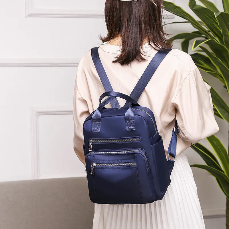 Frauen Rucksack Reise Casual Wasserdichte Oxford Schulter Taschen Weibliche Große Kapazität Handtasche Rucksack Schwarz Geldbörse Schule Pack