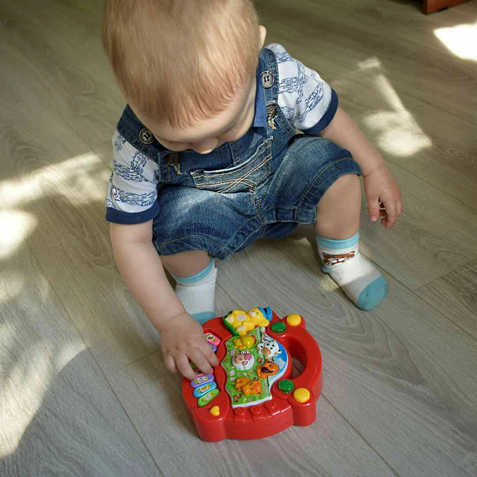 Baby-Musikspielzeug mit Tierklang, Kinder-Klaviertastatur, elektrisches blinkendes Musikinstrument, frühes Lernspielzeug für Kinder