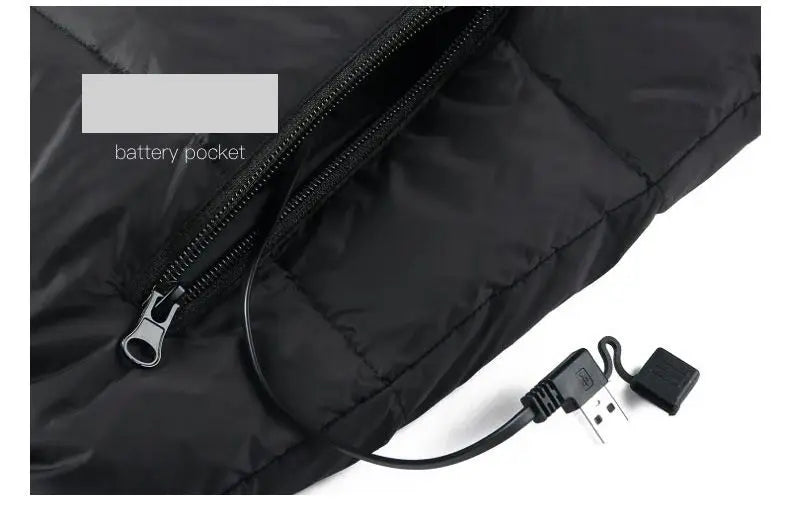 9-beheizte Weste Zonen Elektrisch beheizte Jacken Männer Frauen Sportbekleidung Beheizter Mantel Graphene Heat Coat USB-Heizjacke für Camping
