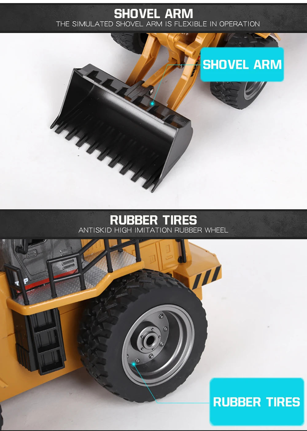 Huina 1520 1:18 RC Traktor Schaufel Spielzeug Rc Gabelstapler Engineering Auto Spielzeug Spielzeug für Kinder Junge Spielzeug Bulldozer Traktor Modell