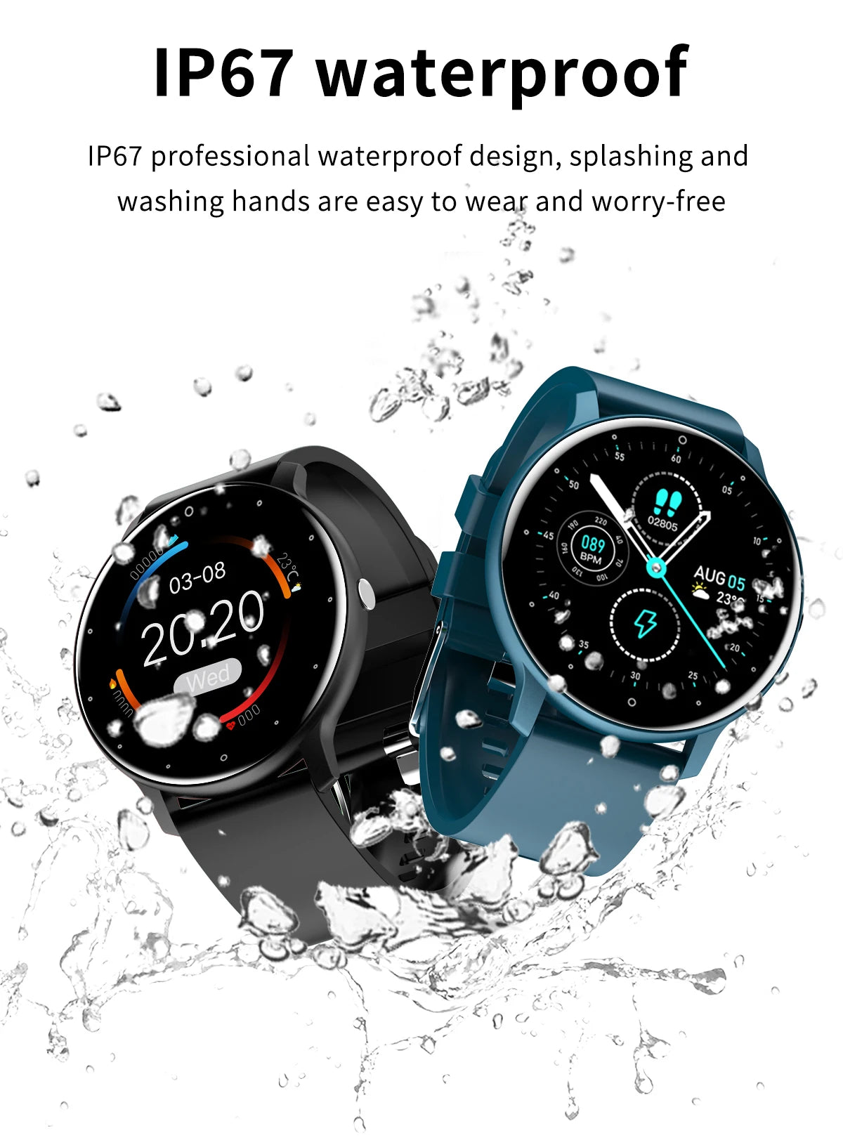 LIGE 2026 Smart Uhr Frauen Männer Damen Geschenk Sport Fitness Männer Uhren Herz Rate Monitor Wasserdichte Smartwatch Für Android IOS