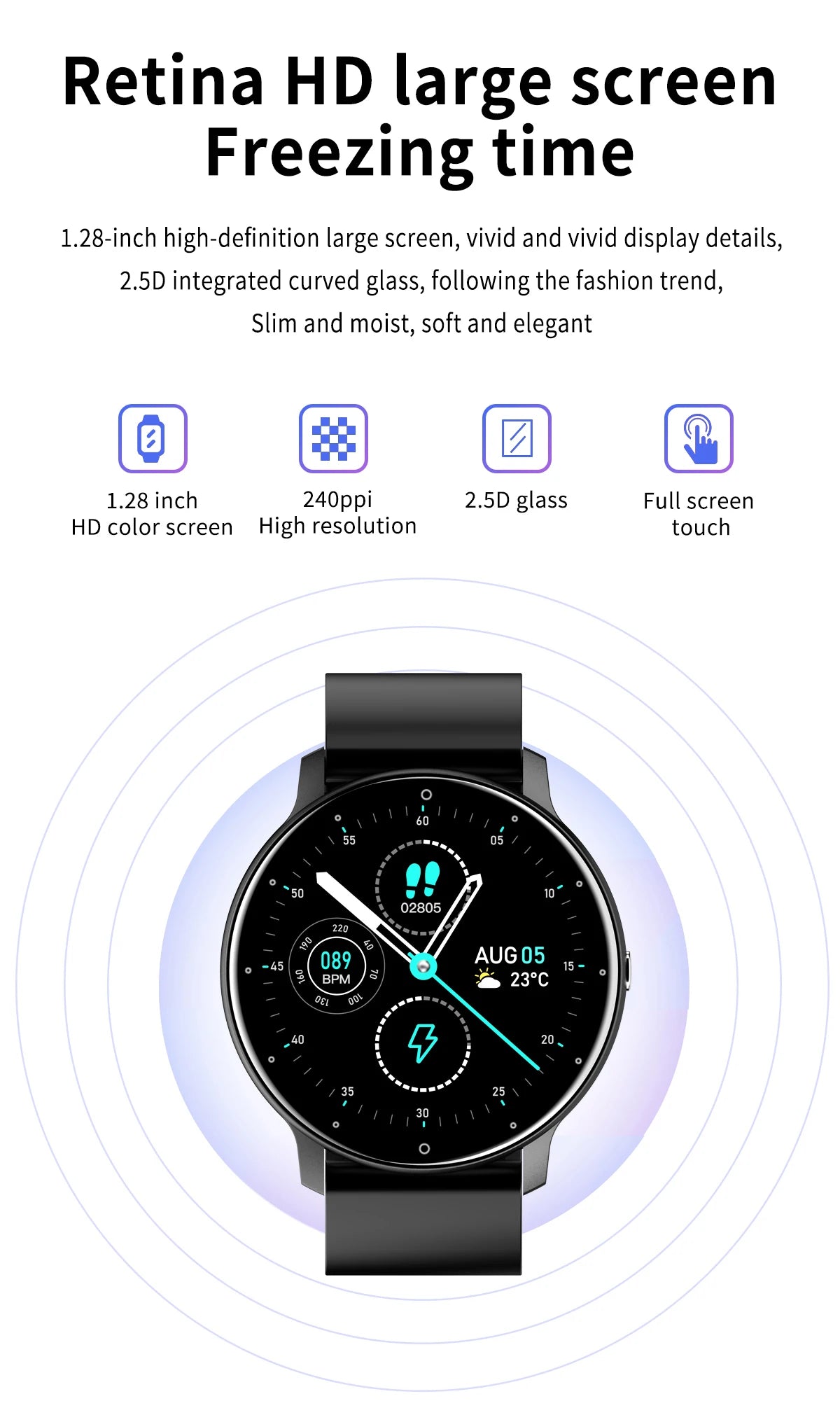 LIGE 2026 Smart Uhr Frauen Männer Damen Geschenk Sport Fitness Männer Uhren Herz Rate Monitor Wasserdichte Smartwatch Für Android IOS