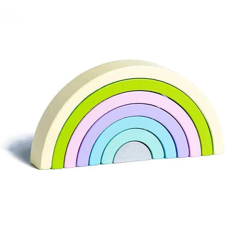 Regenbogen-Holzbausteine