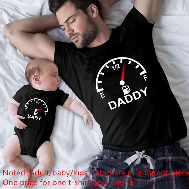 Funny Baby Dad 2022 Family Matching Outfits Simple Pregnancy Announcement Family Look T-Shirt Baby Dad Matching Clothes