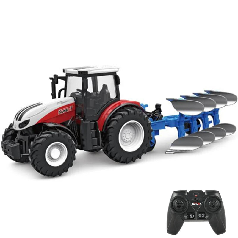 1/24 2,4G RC Bauer Auto Spielzeug Set für Kinder Fernbedienung Traktor Anhänger mit Lichtern Elektrische Bauernhof Fahrzeug Lkw kinder Geschenke