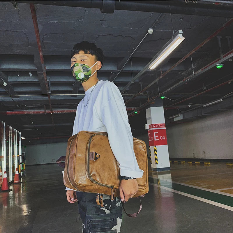 Männer Rucksack PU Leder Rucksack Große Laptop Rucksäcke Männlichen Mochilas Casual Schul Für Jugendliche Jungen Hohe Qualität Rucksack