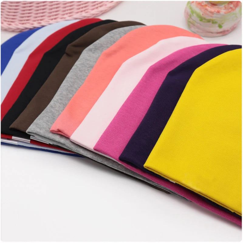 6M-3Y Baby Strickmütze und Schal Set Einfarbig Baumwolle Hip-Hop Beanie Warme Kleinkind-Mütze für Jungen Mädchen Frühling Herbst Winter