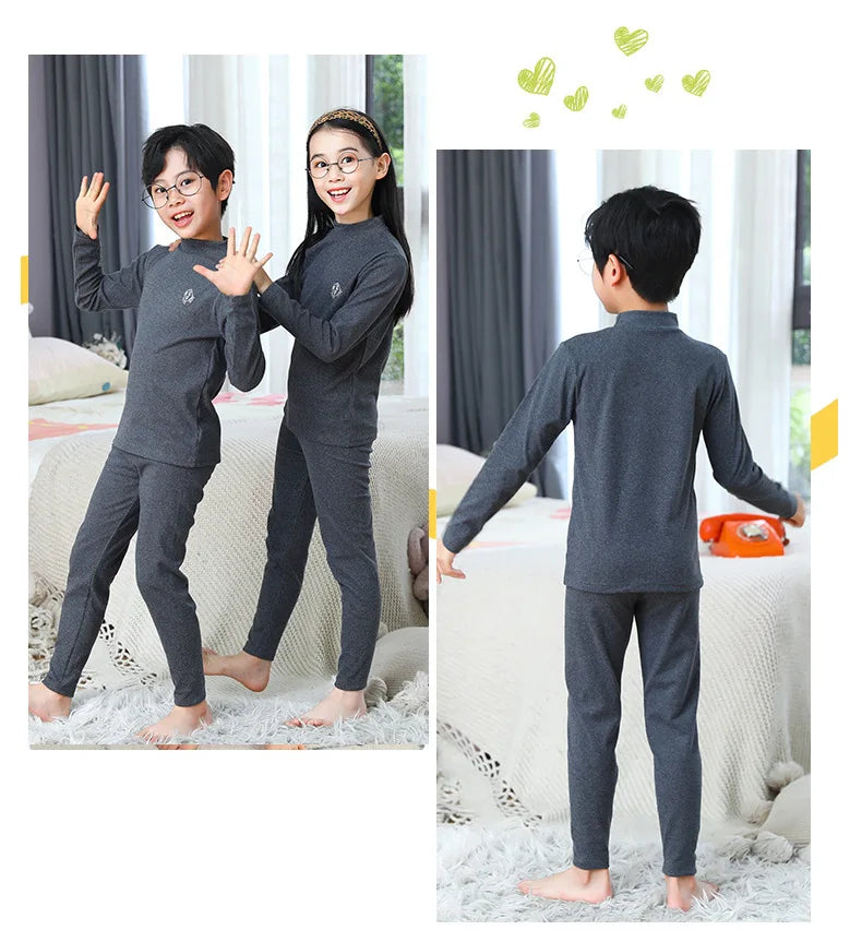3-14 Jahre Kinder Kleidung Sets Herbst Winter Thermo-unterwäsche Anzug Mädchen Jungen Pyjama Sets Teenager Kleidung Keine Spur warme Nachtwäsche