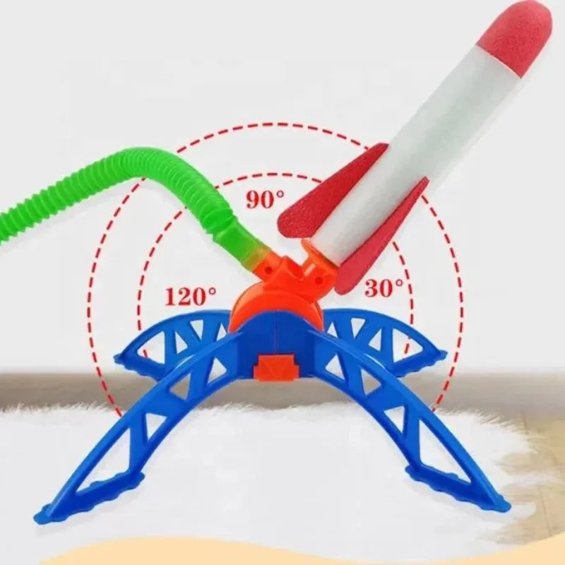 Kinder im Freien Rakete Fuß pumpe im Freien Luft pressen hoch fliegende Rakete Anzug springt luft betriebene Raketenwerfer Spiel Kinder Spielzeug Geschenke