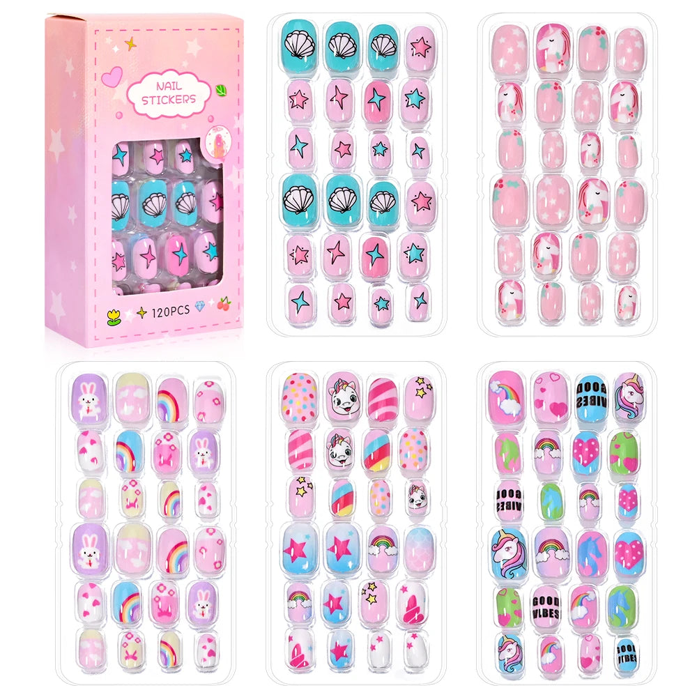 Kids Cartoon Press-On Nails