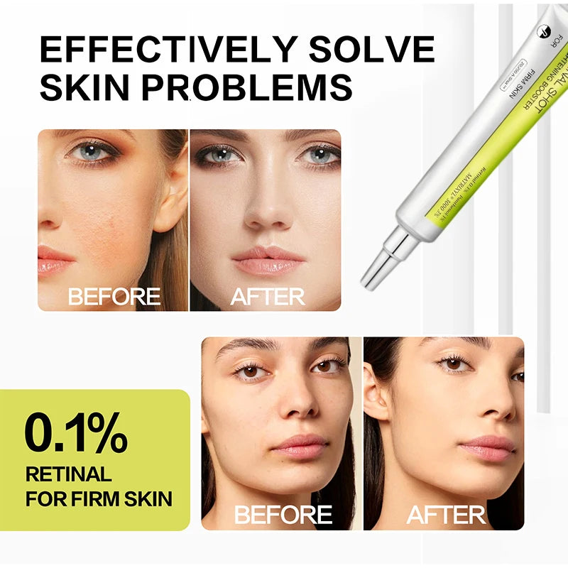 Retinol Shot Augencreme Anti-Aging-Augenserum für Augenringe Falten Feuchtigkeitsspendende Essenz Straffende Behandlung Sanftes Vitamin-C-Serum