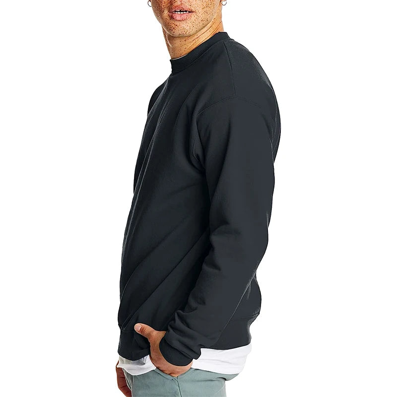 Männer Casual Hoodie Einfarbig Sweatshirt Mode Winter Herbst Casual Sweatshirts Pullover Fleece Streetwear