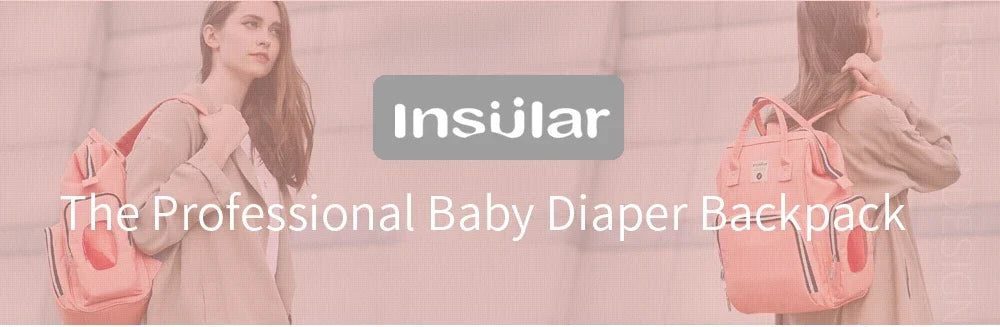 Insular Thermotasche für Kinderwagen und Babyflaschen, Babywindelrucksack, Mutterwindel, Reisetaschen, Babywindeln, Handtasche