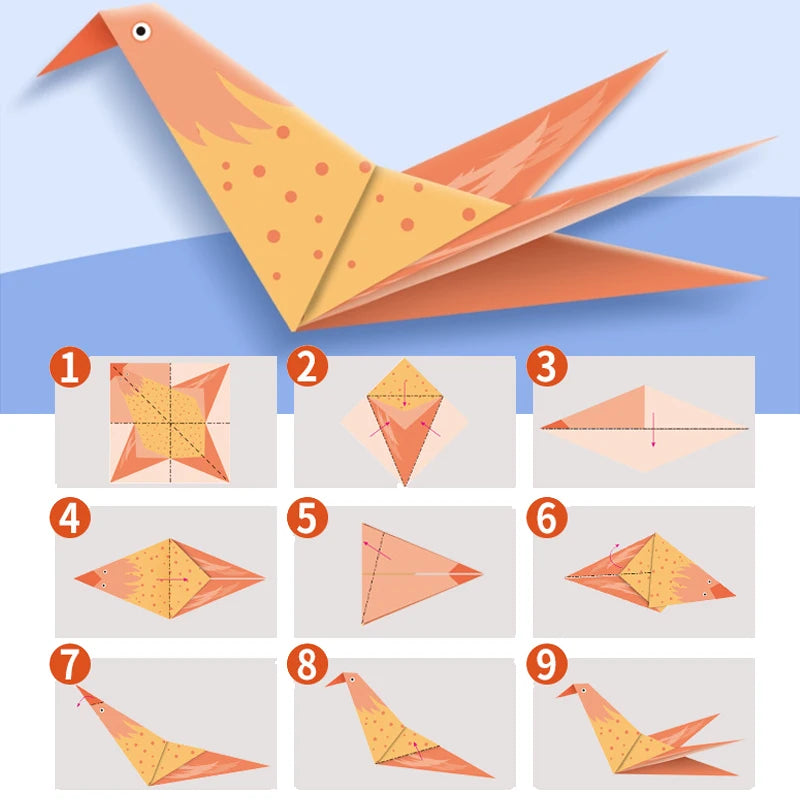 Origami-Set, 30/96 Blatt, Origami-Papier, Bastelführungsbuch, DIY-Kunsthandwerksprojekte, Zubehör für Anfänger, Kinder, Kinder, Jungen und Mädchen