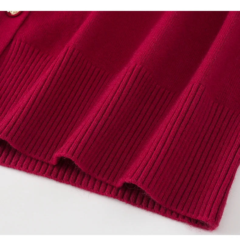Mittleren Alters und ältere Frauen Stickerei Strickjacke Jacke einreiher schlanke Pullover Mantel dünne Frühling Oma Kleidung