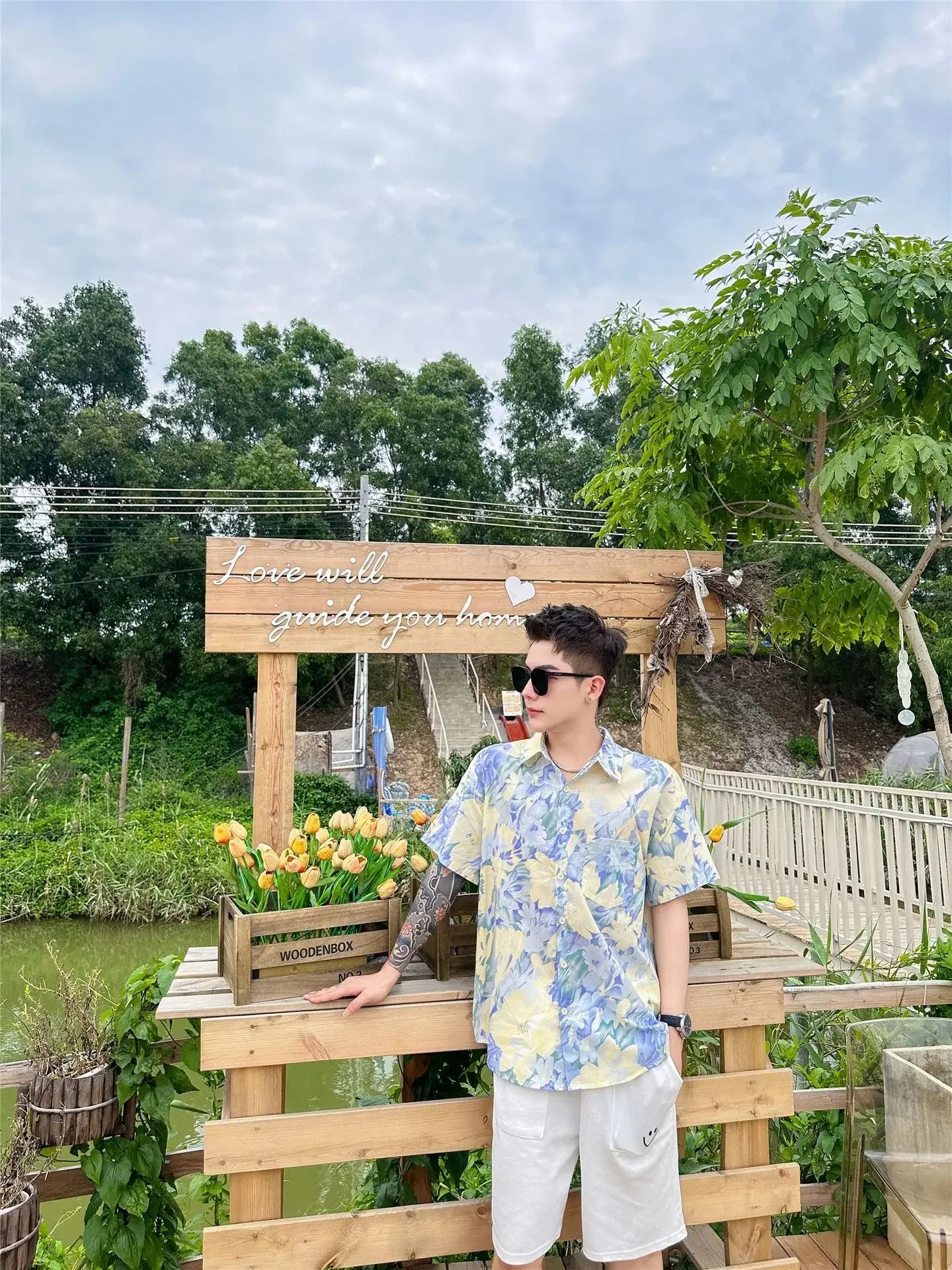 Urlaub Look Familie passende Kleidung Urlaub Mutter Tochter Mädchen Kittel Kleid Papa Sohn Blumen hemden Schwester Bruder Zwillinge Kleidung