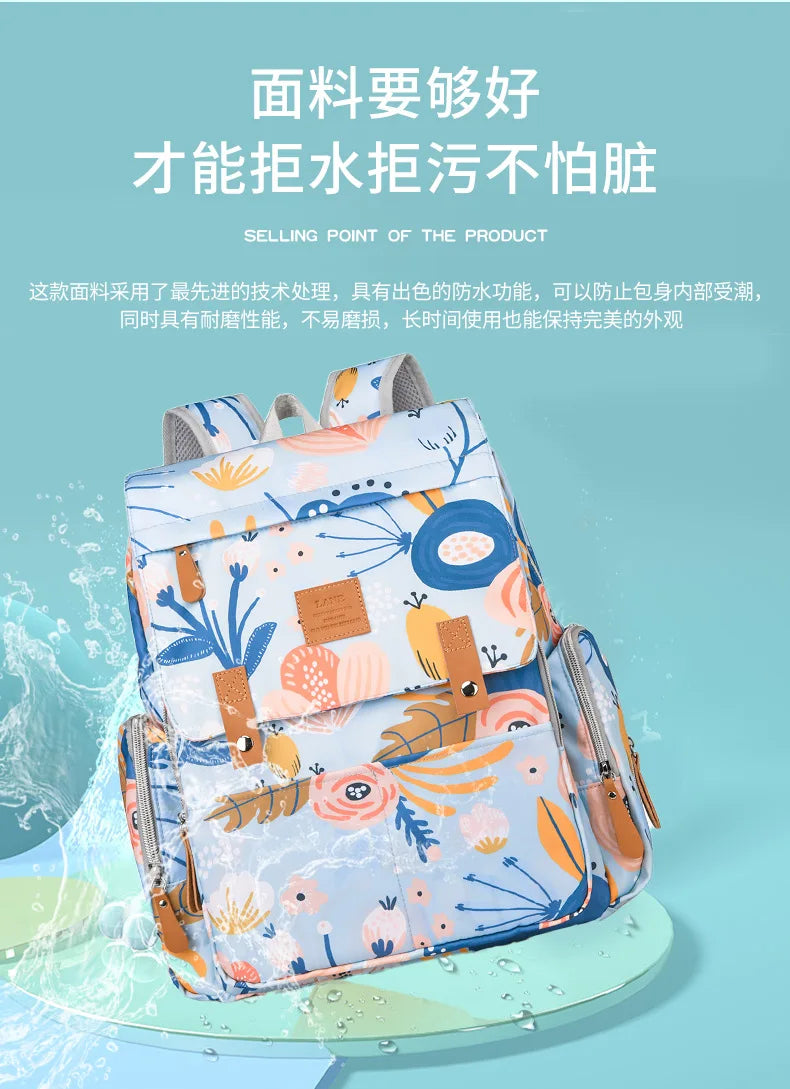 Mama Tasche Nylon gedruckt Mode multifunktion ale Mutter und Baby Taschen gehen Baby Reisen große Kapazität Mutter Tasche Wickelt aschen bebe