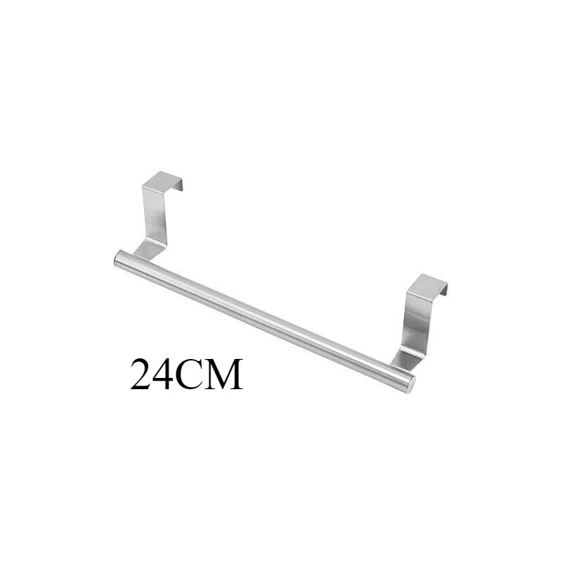 Over-the-Door Towel Rack, Stainless Steel Towel Bar, Storage Organizer for Bathroom, Kitchen, Cabinet Door, Hanging Towel Holder