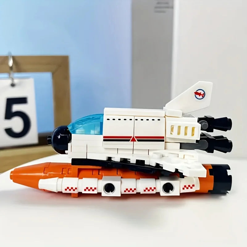 Weltraum-Raketen-Baukasten STEM Lehrreiches DIY-Puzzle 3D-Montagemodell Konstruktionsspielzeug für Kinder Jungen Mädchen Schulgeschenk