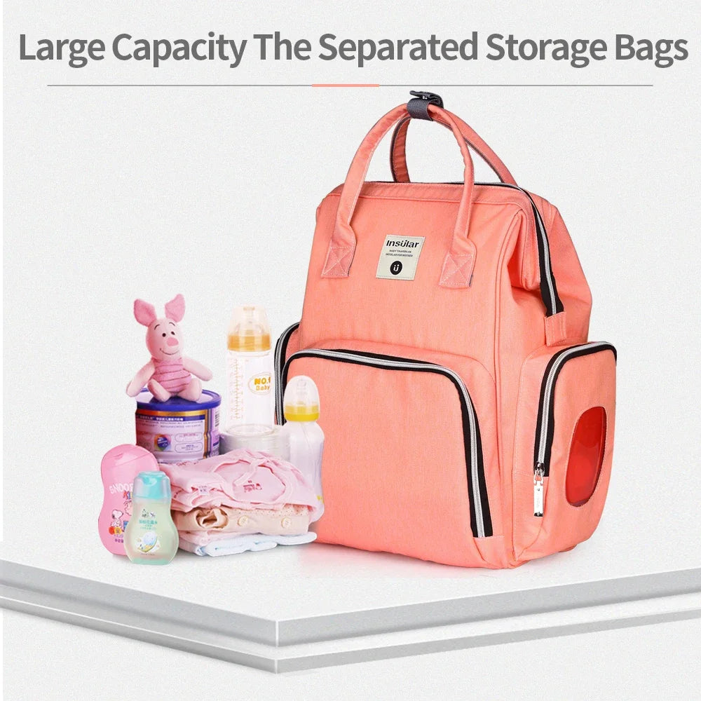 Insular Thermotasche für Kinderwagen und Babyflaschen, Babywindelrucksack, Mutterwindel, Reisetaschen, Babywindeln, Handtasche