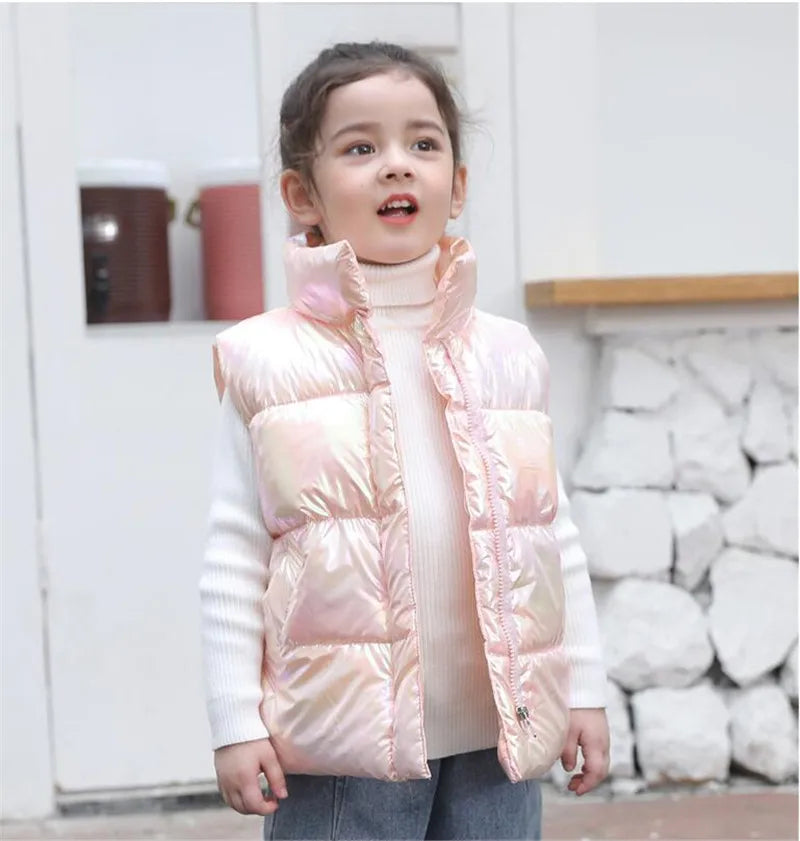 2023 mädchen Unten Westen 3-14 Jahre Alte Kinder Kleidung Für Mädchen Jungen Warme Oberbekleidung Mantel Herbst Mode Teenager kinder Jacken Weste