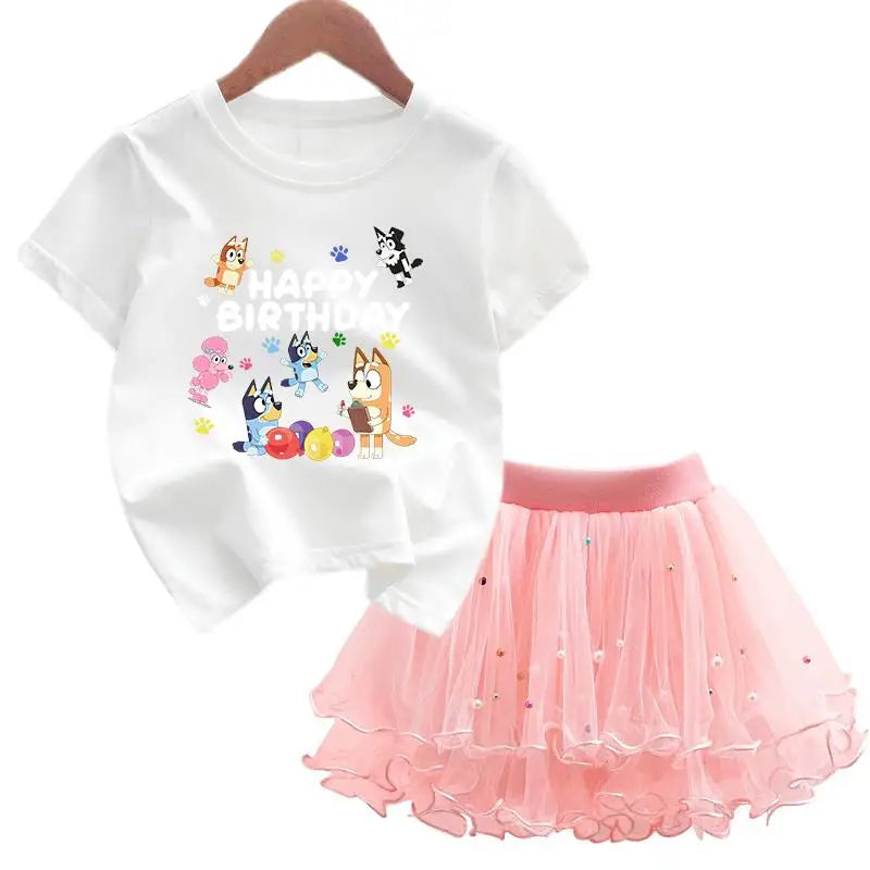 Bluey & Bingo Girls Dress Set