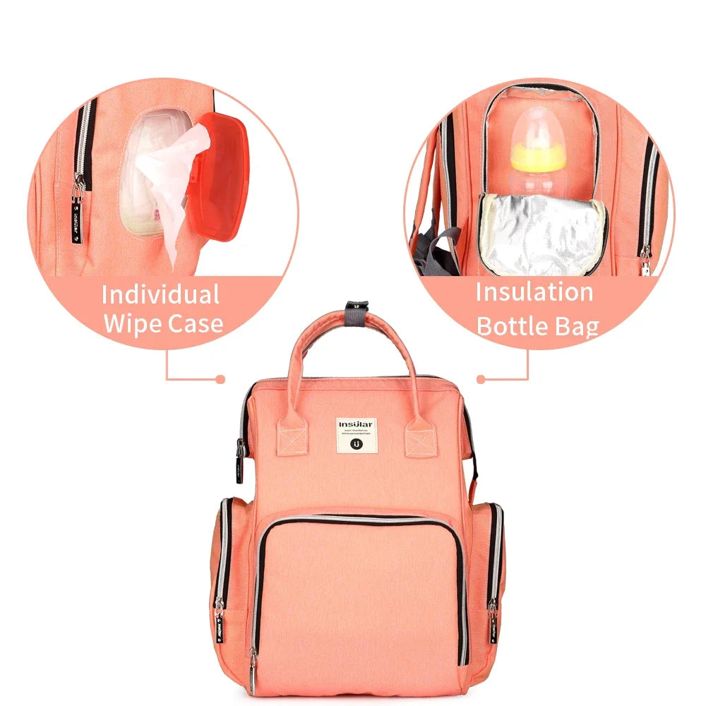 Insular Thermotasche für Kinderwagen und Babyflaschen, Babywindelrucksack, Mutterwindel, Reisetaschen, Babywindeln, Handtasche