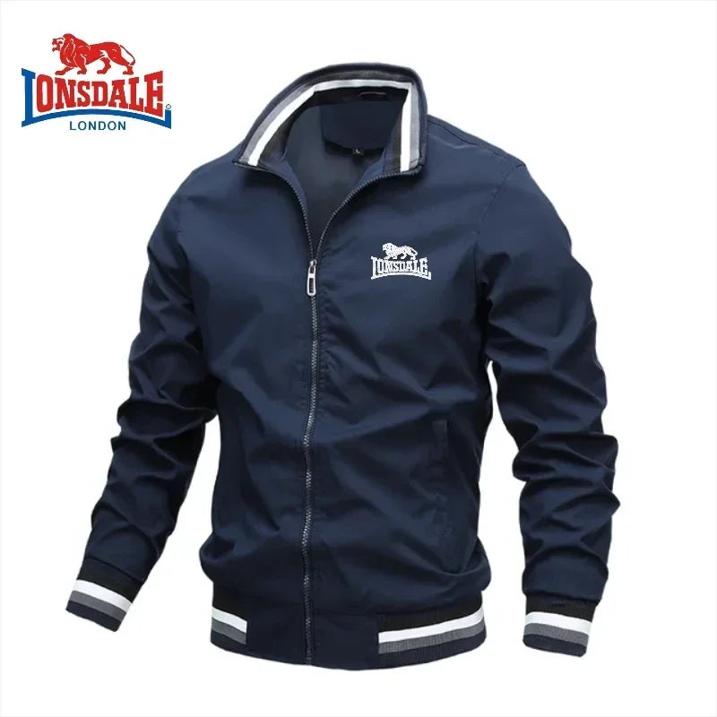 Herbst und Winter Herren Stehkragen Lässige Reißverschlussjacke Outdoor-Sportmantel Windjacke für Herren Wasserdichte Bomberjacke