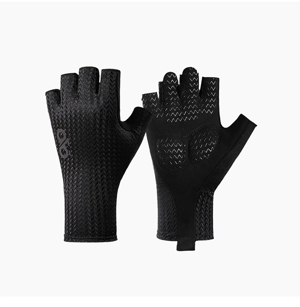 Sommerliche Atmungsaktive Halbfinger-Fahrradhandschuhe Ultraleichte Rennrad-Handschuhe mit Rutschfester Silikonpolsterung Kühlende Sportausrüstung