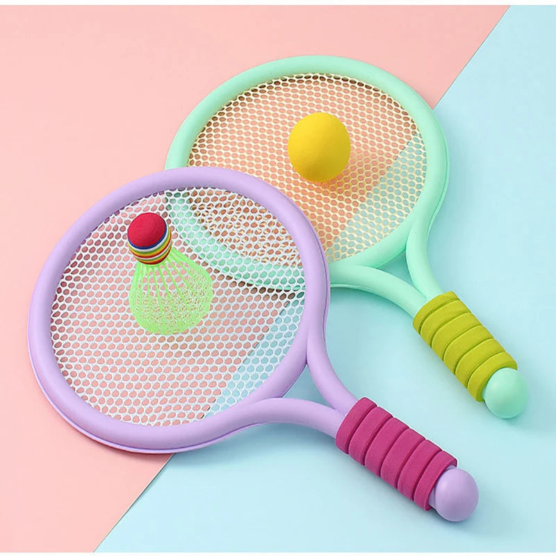 Schläger Tennis für Kinder Outdoor-Sport Badmintonschläger Kindergarten Spielzeugset für 3-12 Jahre alte Badminton-Sets